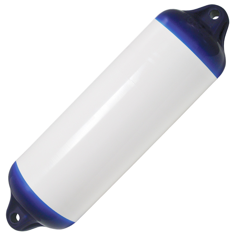 wellenshop Ocean Fender Boat Fender U-Series Utility U2 14 x 50 cm Navy Blue Inflatable Plastisol PVC Plastic Long Fender Impact Guard