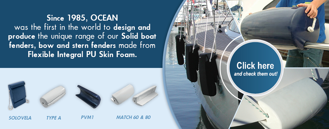 Original Ocean Boat Fender Optimal fender for your boat U1 6 sizes in white U Series 
